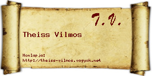 Theiss Vilmos névjegykártya